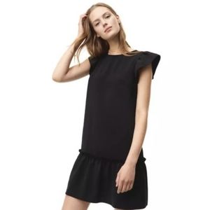 LOFT | Black Ruffle Mini Dress